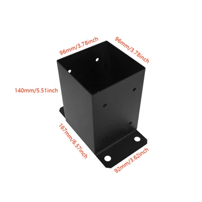 جعبه مربع کیت آلاچیق 4''x4''